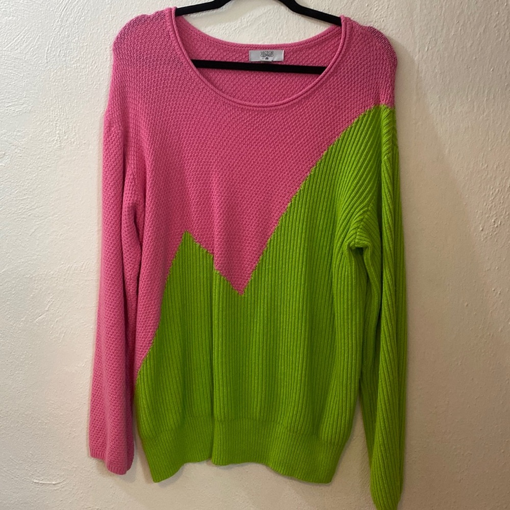 Victor Glemaud from Target Neon green and Pink sweater